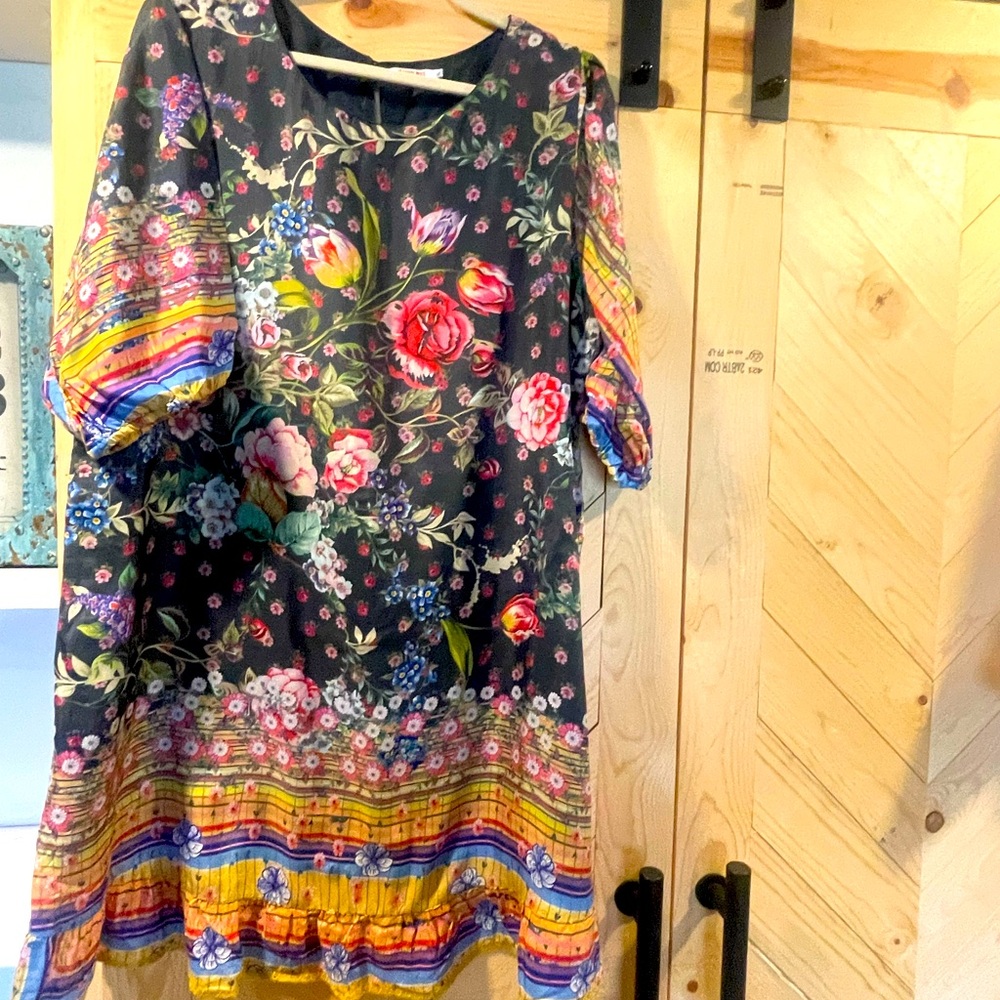 Johnny Was silk dress. Beautiful on! Worn once.